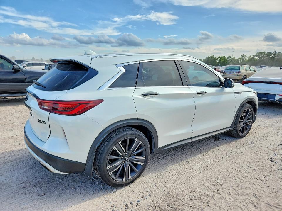 2022 Infiniti Qx50 VIN 3PCAJ5BB6NF115000 COPART salvage auction — FRONT END, Tx - Salvage Vehicle Title, sold $8,300 on 2026-07-17 (photo 3)