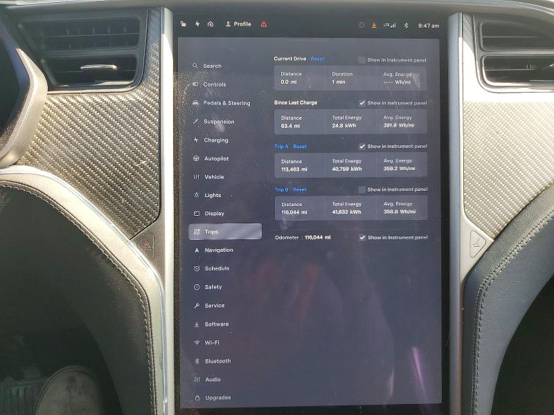 2018 Tesla Model x VIN 5YJXCDE24JF104033 COPART salvage auction — FRONT END, Ia - Cert Of Title-Salvage Title, sold $2,100 on 2026-08-19 (photo 9)