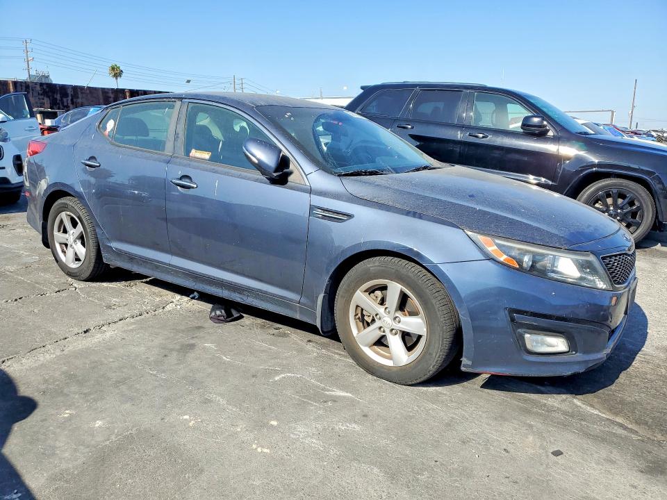 2015 Kia Optima VIN 5XXGM4A77FG407343 COPART salvage auction — VANDALISM, Ca - Salvage Certificate, sold $1,050 on 2026-07-22 (photo 4)