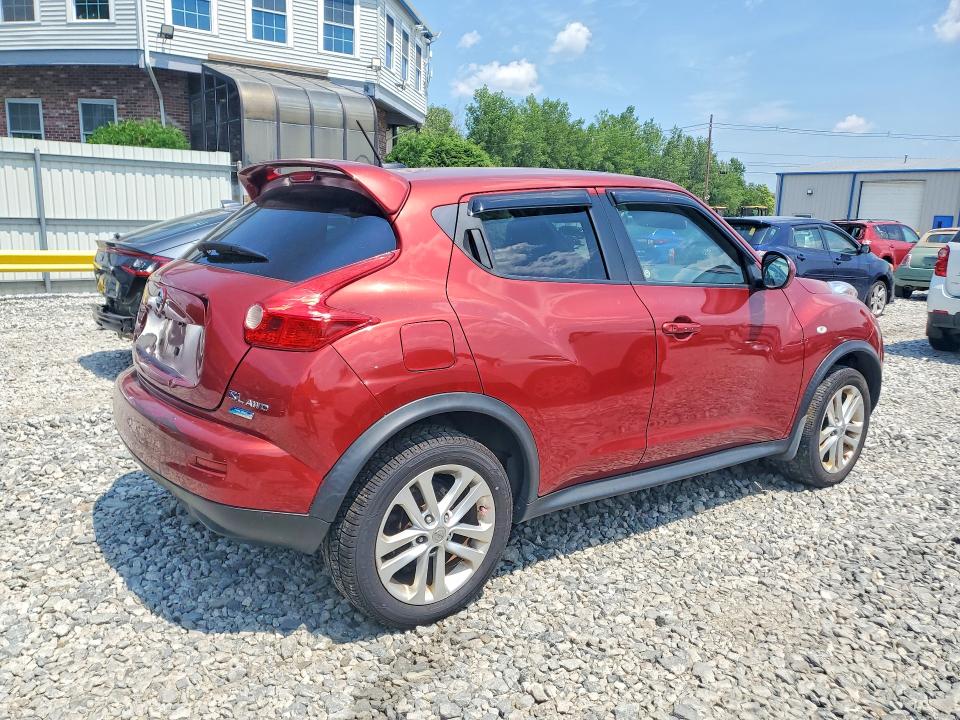 2013 Nissan Juke VIN JN8AF5MV5DT206185 COPART salvage auction — REAR END, MA - CERT OF TITLE-RECONSTRCTD COLL, sold $375 on 2026-07-22 (photo 3)