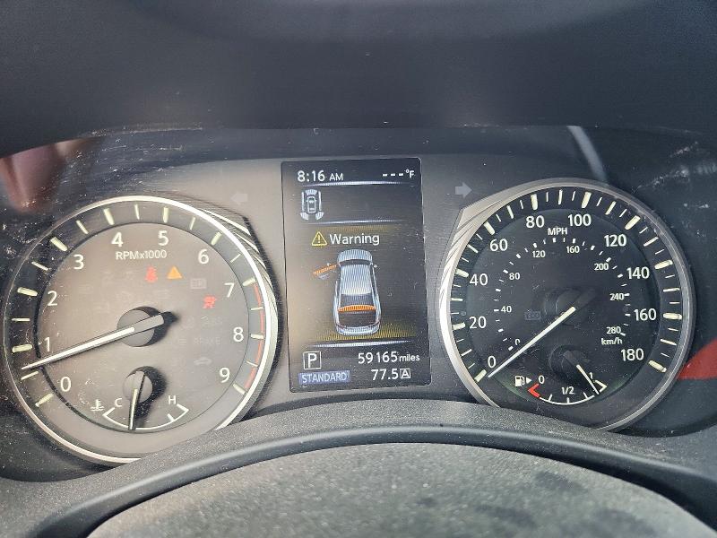 2021 Infiniti Q50 VIN JN1EV7BP5MM701922 COPART salvage auction — FRONT END, Tx - Salvage Vehicle Title, sold $5,800 on 2026-07-16 (photo 9)