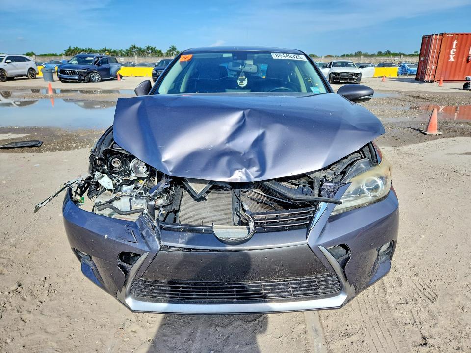 2014 Lexus Ct 200 VIN JTHKD5BH9E2181400 COPART salvage auction — FRONT END, Fl - Cert Of Title Slvg Rebuildable, sold $1,750 on 2026-07-08 (photo 5)