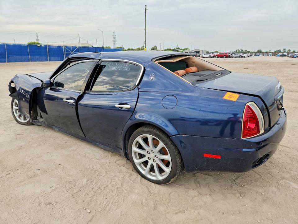 2008 Maserati Quattroporte VIN ZAMFE39A980033515 COPART salvage auction — FRONT END, FL - CERT OF TITLE-REBUILT, sold $275 on 2026-07-29 (photo 2)