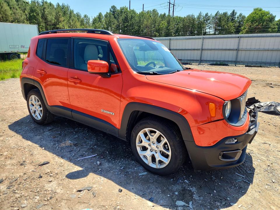 2018 Jeep Renegade VIN ZACCJABB6JPJ59791 COPART salvage auction — FRONT END, VA - CERT OF TITLE - SALVAGE, sold $1,100 on 2026-07-27 (photo 4)