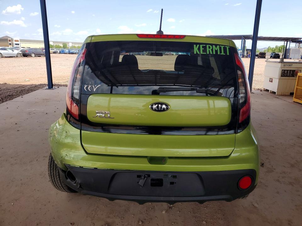 2018 Kia Soul VIN KNDJN2A21J7907432 COPART salvage auction — REAR END, Az - Cert Of Title - Salvage, sold $250 on 2026-07-30 (photo 6)