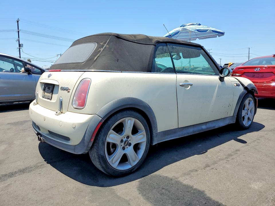 2006 Mini Cooper VIN WMWRH33566TF89054 COPART salvage auction — FRONT END, CA - SALVAGE CERTIFICATE, sold $575 on 2026-08-10 (photo 3)