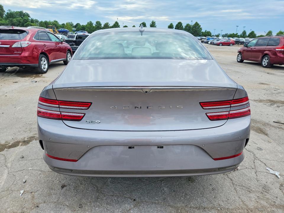 2023 Genesis G80 VIN KMTGE4S17PU007402 COPART salvage auction — FRONT END, Salvage Title, sold $11,500 on 2026-07-31 (photo 6)