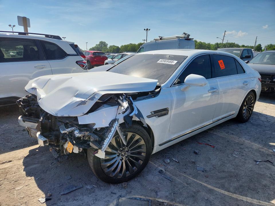 2020 Genesis G90 VIN KMTF34PA8LU081044 COPART salvage auction — FRONT END, In - Certificate Of Title, sold $1,700 on 2026-07-31 (photo 1)