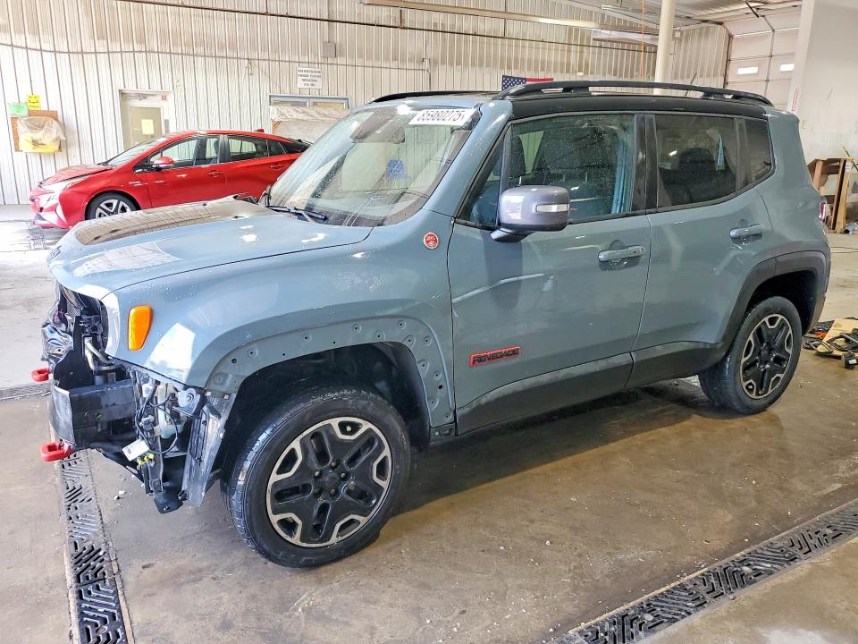 2017 Jeep Renegade VIN ZACCJBCB9HPE45717 COPART salvage auction — FRONT END, Pa - Certificate Of Salvage, sold $2,700 on 2026-08-13 (photo 1)