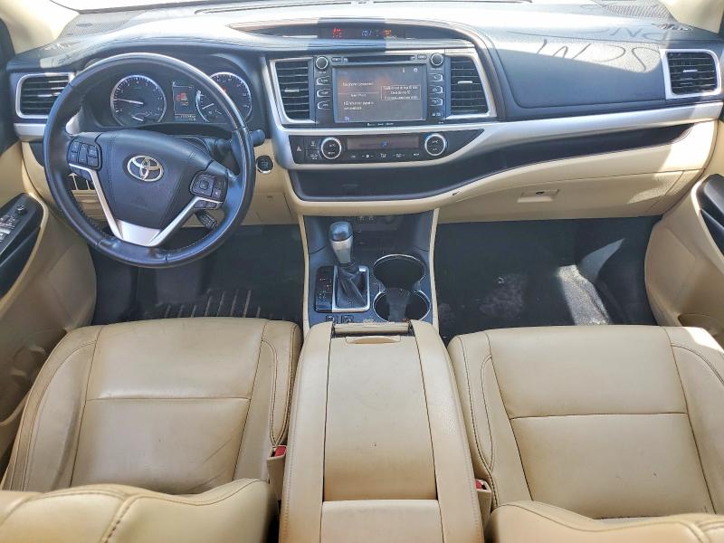 2017 Toyota Highlander VIN 5TDKZRFH1HS511855 COPART salvage auction — FRONT END, Va - Certificate Of Title (P), sold $6,100 on 2026-07-27 (photo 8)