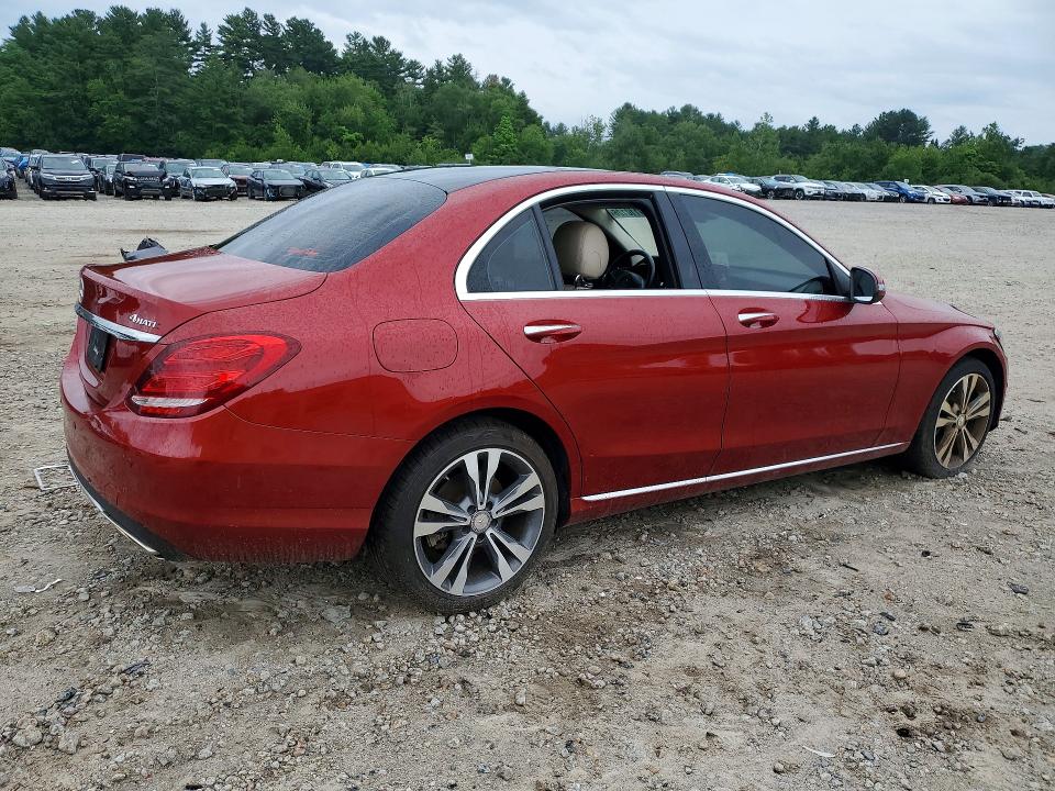 2016 Mercedes-benz C-klasse VIN WDDWF4KB7GR158328 COPART salvage auction — FRONT END, MA - CERT OF TITLE-RECONSTRCTD COLL, sold $3,100 on 2026-08-06 (photo 3)
