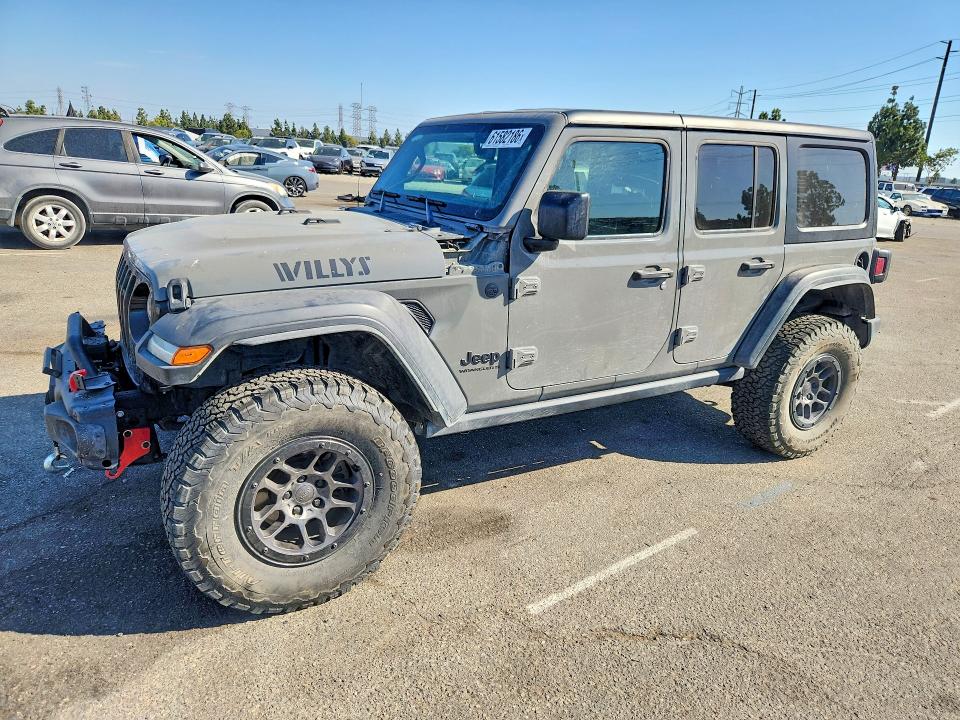 2023 Jeep Wrangler / VIN 1C4HJXDG9PW588410 COPART salvage auction — FRONT END, Ca - Salvage Certificate, sold $15,300 on 2026-09-01 (photo 1)