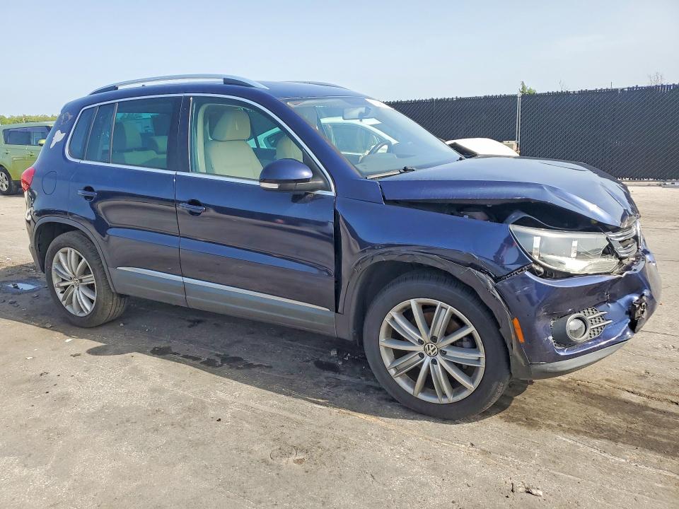 2015 Volkswagen Tiguan VIN WVGAV7AX7FW566054 COPART salvage auction — FRONT END, Fl - Cert Of Title Slvg Rebuildable, sold $650 on 2026-07-16 (photo 4)