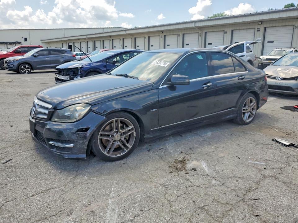 2012 Mercedes-benz C-klasse VIN WDDGF5HB6CR218904 COPART salvage auction — FRONT END, Ky - Red Rebuilt Flood, sold $850 on 2026-08-13 (photo 1)