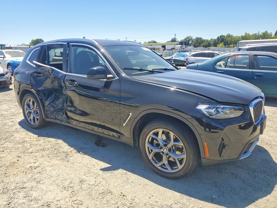 2022 BMW X3 VIN WBX57DP07NN181609 COPART salvage auction — SIDE, CA - SALVAGE CERTIFICATE, sold $14,300 on 2026-09-03 (photo 4)