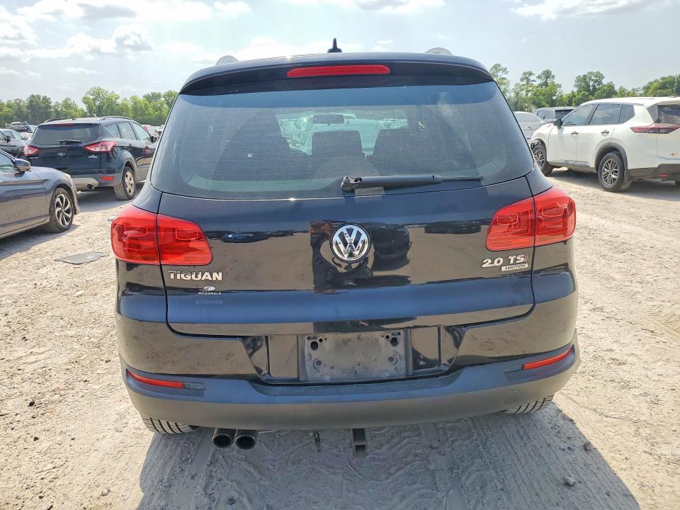 2015 Volkswagen Tiguan VIN WVGBV7AX2FW553488 COPART salvage auction — FRONT END, TX - SALVAGE VEHICLE TITLE (P), sold $675 on 2026-07-31 (photo 6)