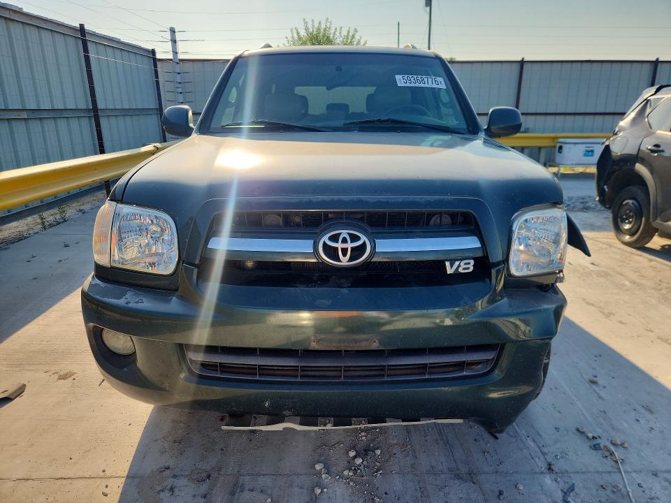 2006 Toyota Sequoia VIN 5TDZT38A56S265113 COPART salvage auction — FRONT END, Tx - Salvage Vehicle Title, sold $575 on 2026-07-24 (photo 5)