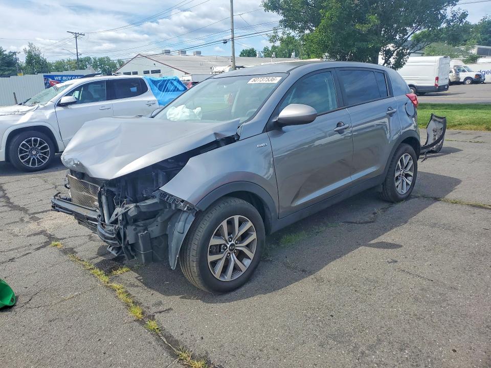 2016 Kia Sportage VIN KNDPBCAC7G7872888 COPART salvage auction — FRONT END, Ct - Cert Of Title-Salvage, sold $1,150 on 2026-07-17 (photo 1)