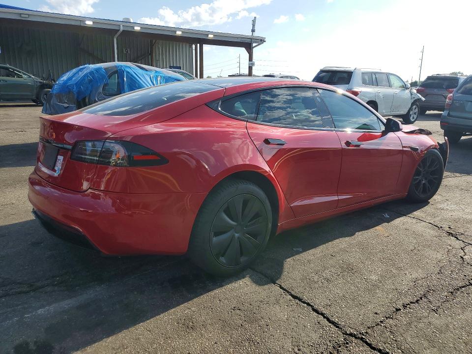 2022 Tesla Model s VIN 5YJSA1E52NF487971 COPART salvage auction — FRONT END, Co - Public - Salvage Title, sold $9,100 on 2026-08-04 (photo 3)