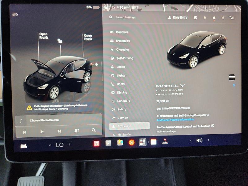 2022 Tesla Model y VIN 7SAYGDEE3NA015482 COPART salvage auction — FRONT END, FL - CERTIFICATE OF DESTRUCTION, sold $8,200 on 2026-09-10 (photo 9)