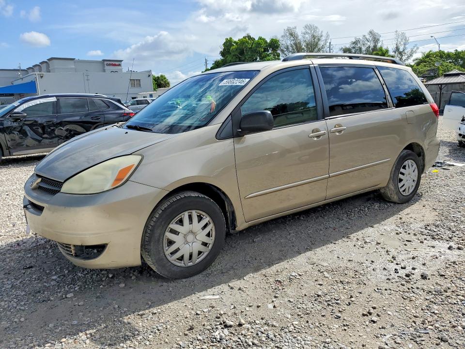 2004 Toyota Sienna VIN 5TDZA23C74S025261 COPART salvage auction — SIDE, Fl - Cert Of Title Slvg Rebuildable, sold $400 on 2026-07-28 (photo 1)