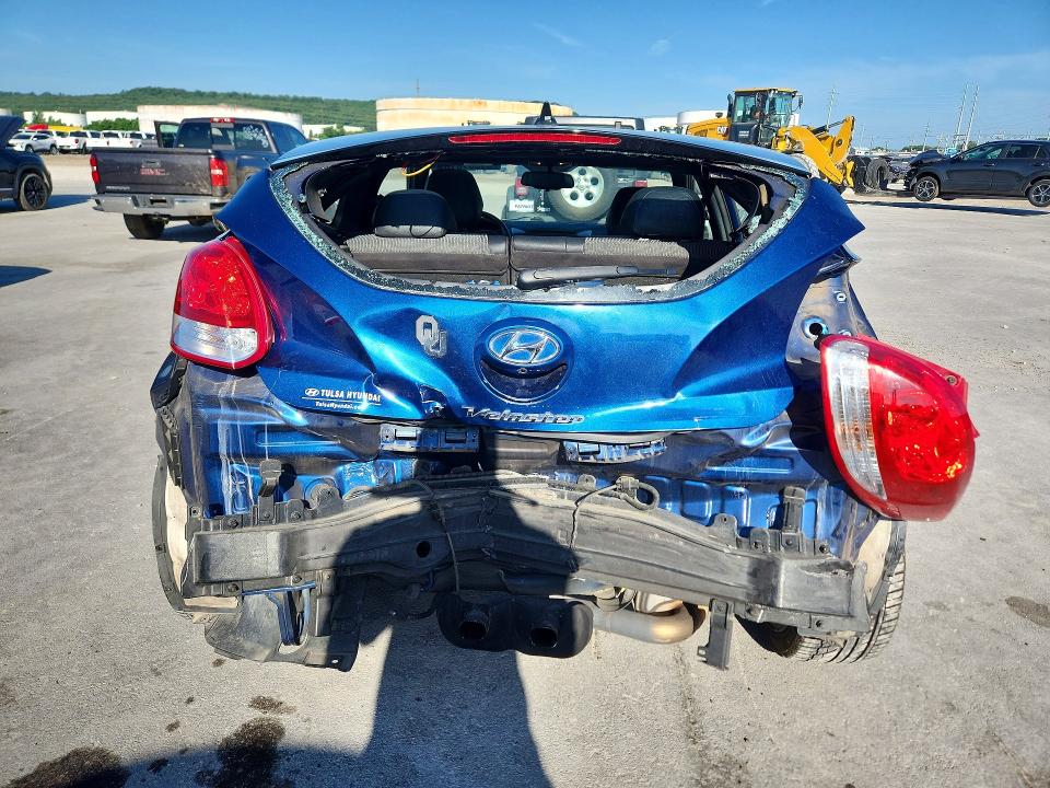 2016 Hyundai Veloster VIN KMHTC6AD9GU302524 COPART salvage auction — REAR END, Ok - Cert Of Title-Salvage, sold $1,400 on 2026-07-15 (photo 6)