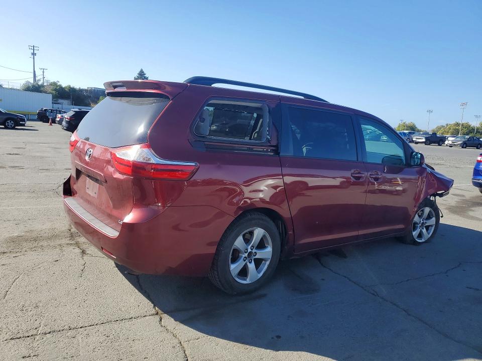 2015 Toyota Sienna VIN 5TDKK3DCXFS601057 COPART salvage auction — FRONT END, CA - SALVAGE CERTIFICATE, sold $1,050 on 2026-07-24 (photo 3)