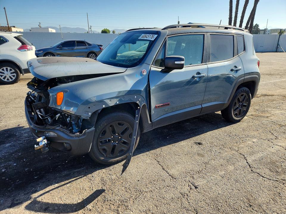 2018 Jeep Renegade VIN ZACCJBCB4JPJ00355 COPART salvage auction — FRONT END, Ca - Salvage Certificate, sold $80 on 2026-07-28 (photo 1)
