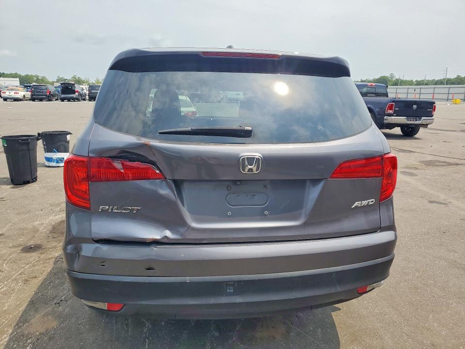 2016 Honda Pilot VIN 5FNYF6H87GB085252 COPART salvage auction — REAR END, In - Cert Of Title - Rebuilt Vehicl (P), sold $3,600 on 2026-08-03 (photo 6)