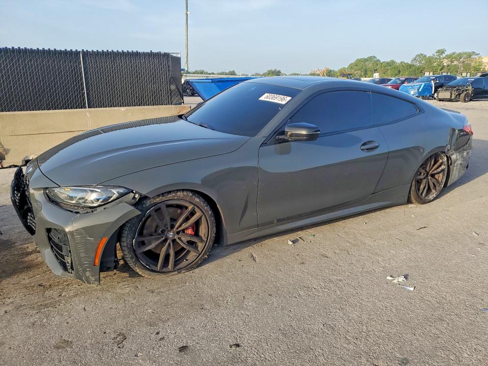 2021 BMW M4 VIN WBA13AR06MCG10705 COPART salvage auction — FRONT END, Fl - Cert Of Title Slvg Rebuildable, sold $21,100 on 2026-08-18 (photo 1)