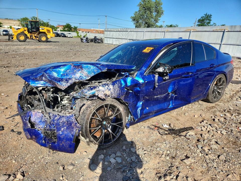 2019 BMW M5 VIN WBSJF0C59KB446979 COPART salvage auction — FRONT END, Ny - Mv-907A Salvage Certificate, sold $9,500 on 2026-08-04 (photo 1)