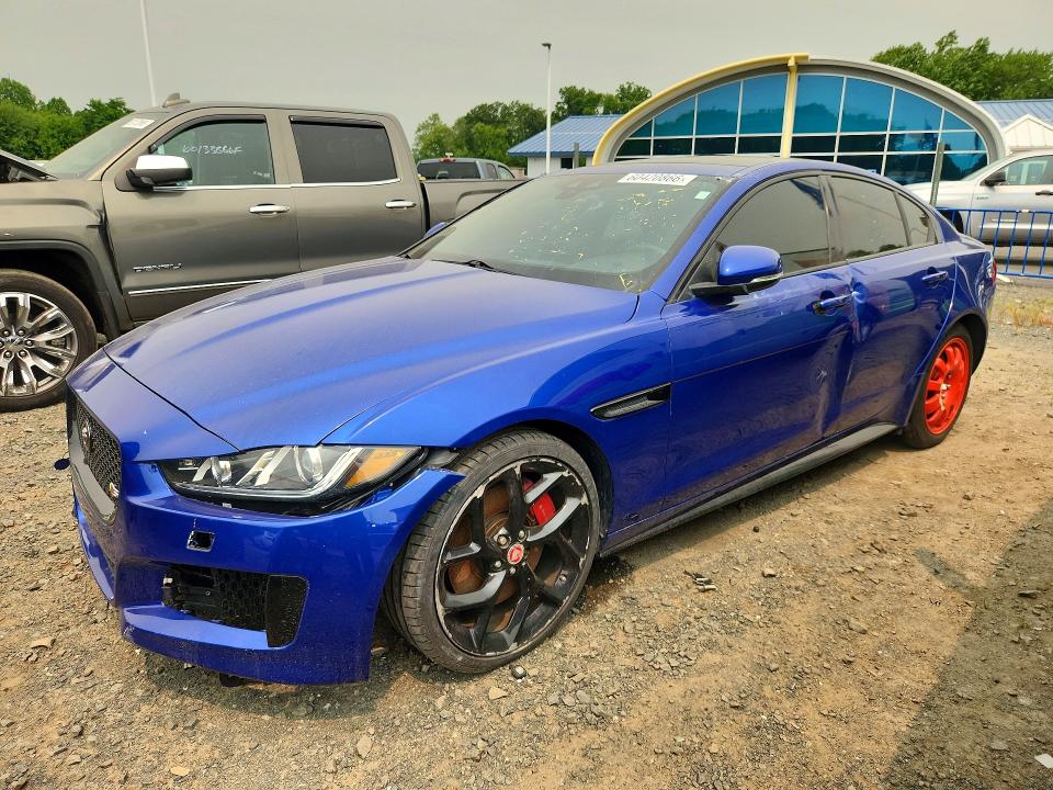 2019 Jaguar Xe VIN SAJAM4FV0KCP43828 COPART salvage auction — FRONT END, MI - CERT OF TITLE-SALVAGE VEHICLE (P), sold $4,850 on 2026-07-30 (photo 1)