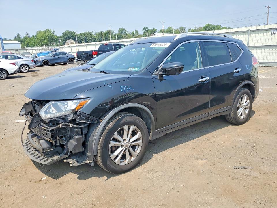 2016 Nissan Rogue VIN KNMAT2MV5GP722546 COPART salvage auction — FRONT END, PA - CERTIFICATE OF SALVAGE, sold $225 on 2026-07-24 (photo 1)