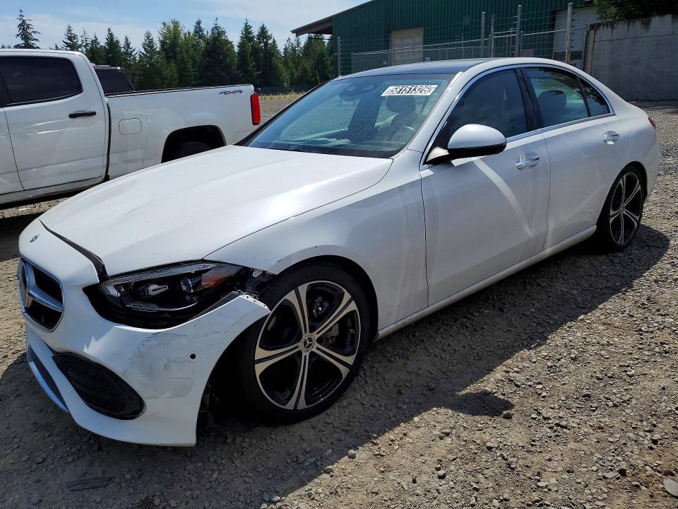 2022 Mercedes-benz C class VIN W1KAF4HB4NR018493 COPART salvage auction — FRONT END, Wa - Affidavit In Lieu Of Title, sold $16,600 on 2026-08-11 (photo 1)