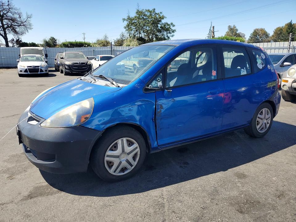 2007 Honda Fit VIN JHMGD38417S013963 COPART salvage auction — SIDE, CA - SALVAGE CERTIFICATE, sold $525 on 2026-07-14 (photo 1)