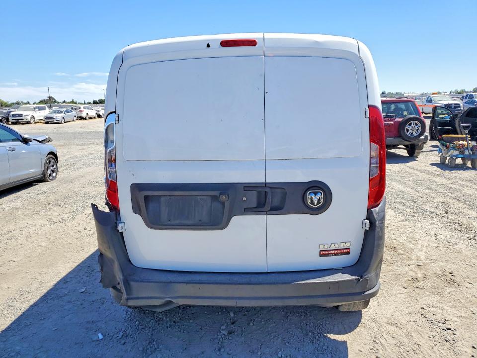 2018 Ram Promaster city VIN ZFBERFAB0J6K01445 COPART salvage auction — REAR END, Ca - Salvage Certificate, sold $1,500 on 2026-08-18 (photo 6)