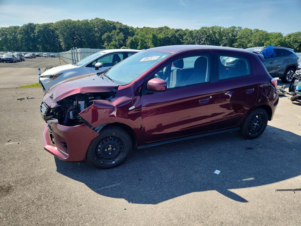 2024 Mitsubishi Mirage VIN ML32AUHJ2RH019063 COPART salvage auction — FRONT END, Fl - Cert Of Title Slvg Rebuildable, sold $100 on 2026-07-22 (photo 1)