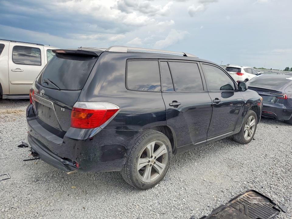 2008 Toyota Highlander VIN JTEDS43A282053656 COPART salvage auction — WATER/FLOOD, La - Cert Of Title-Salvage Flood, sold $1,550 on 2026-07-27 (photo 3)