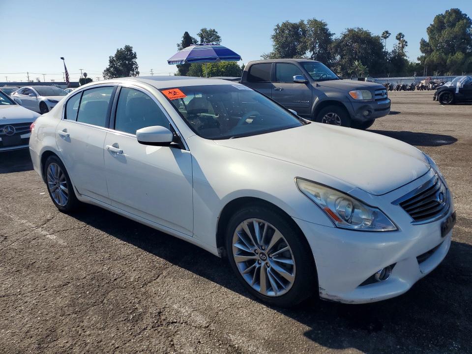 2013 Infiniti G VIN JN1CV6AP6DM716027 COPART salvage auction — VANDALISM, Ca - Salvage Certificate, sold $875 on 2026-07-28 (photo 4)