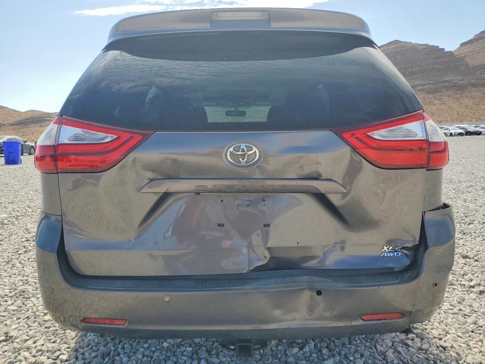 2017 Toyota Sienna VIN 5TDDZ3DC1HS146767 COPART salvage auction — REAR END, Ut - Salvage Certificate, sold $7,800 on 2026-08-19 (photo 6)