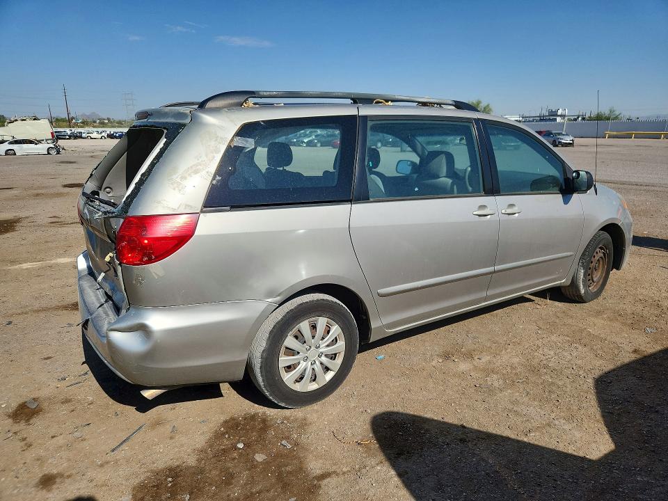 2007 Toyota Sienna VIN 5TDZK23C57S040097 COPART salvage auction — REAR END, AZ - CERT OF TITLE - SALVAGE, sold $450 on 2026-07-17 (photo 3)