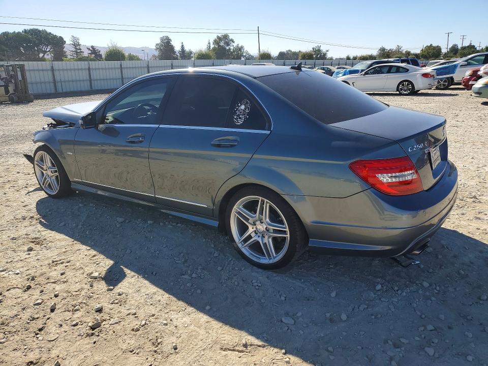2012 Mercedes-benz C-klasse VIN WDDGF4HB7CR240422 COPART salvage auction — FRONT END, Ca - Salvage Certificate, sold $500 on 2026-08-18 (photo 2)