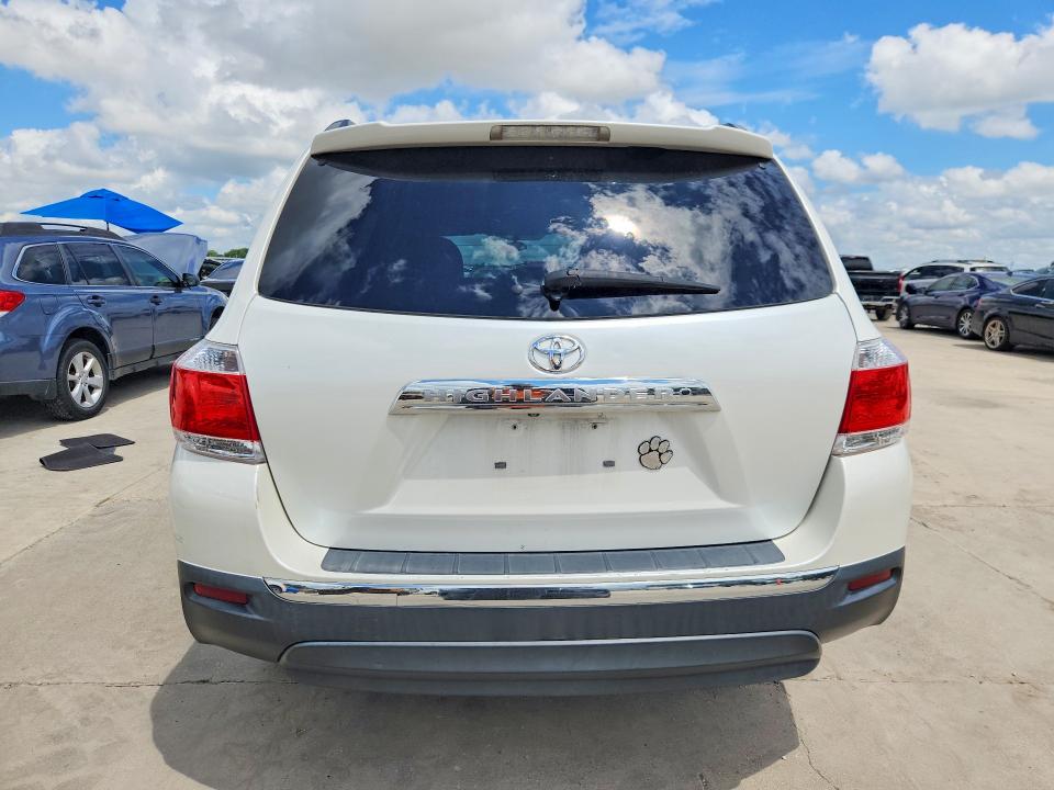 2013 Toyota Highlander VIN 5TDZK3EH5DS119425 COPART salvage auction — FRONT END, Tx - Salvage Vehicle Title, sold $1,750 on 2026-07-23 (photo 6)