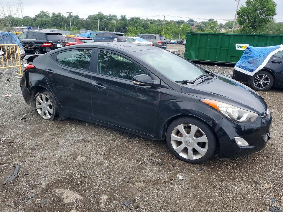 2012 Hyundai Elantra VIN KMHDH4AE6CU273951 COPART salvage auction — REAR END, Md - Certificate Of Title, sold $800 on 2026-07-14 (photo 4)
