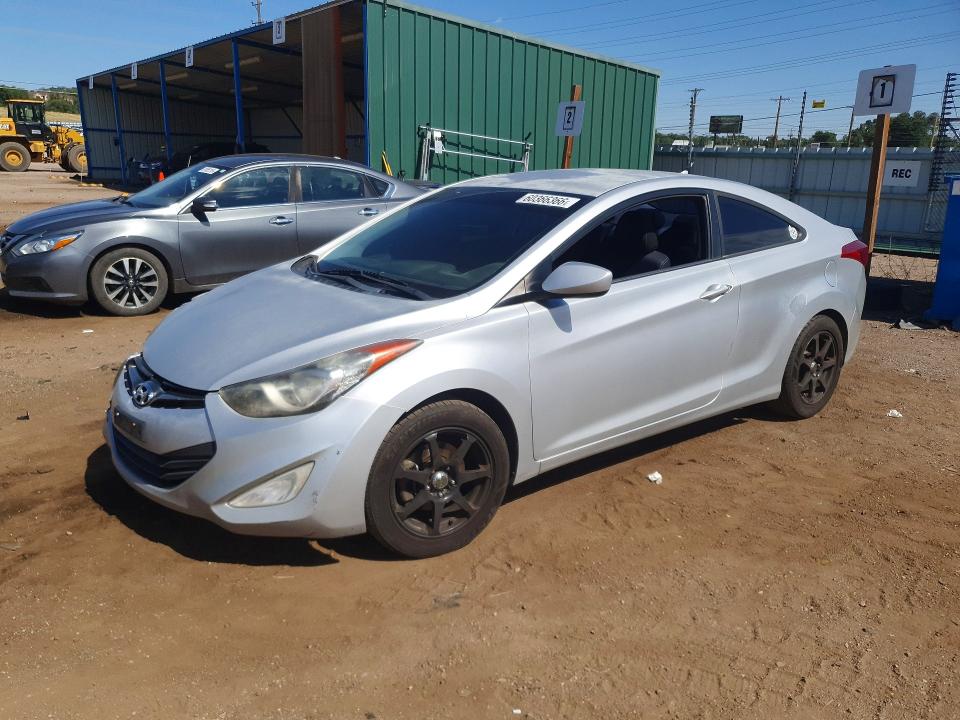 2013 Hyundai Elantra VIN KMHDH6AE8DU003598 COPART salvage auction — FRONT END, CO - SALVAGE TITLE (P), sold $675 on 2026-07-27 (photo 1)