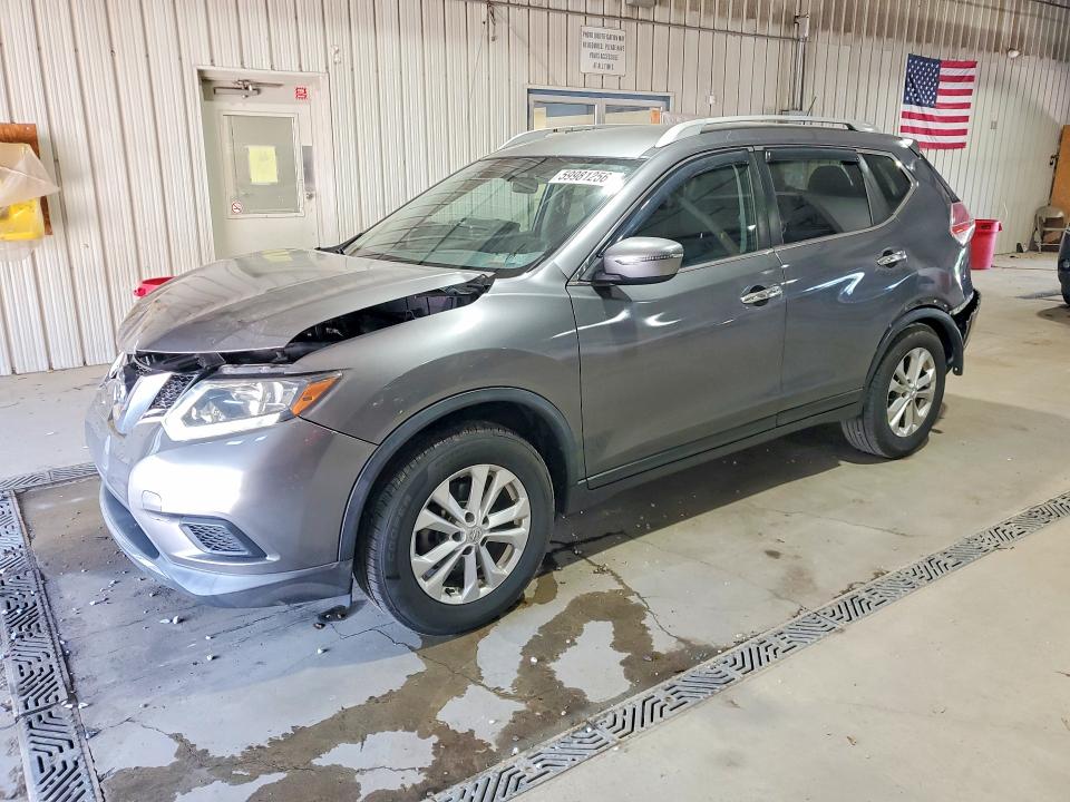 2016 Nissan Rogue VIN KNMAT2MVXGP689270 COPART salvage auction — REAR END, Pa - Certificate Of Salvage, sold $725 on 2026-07-30 (photo 1)