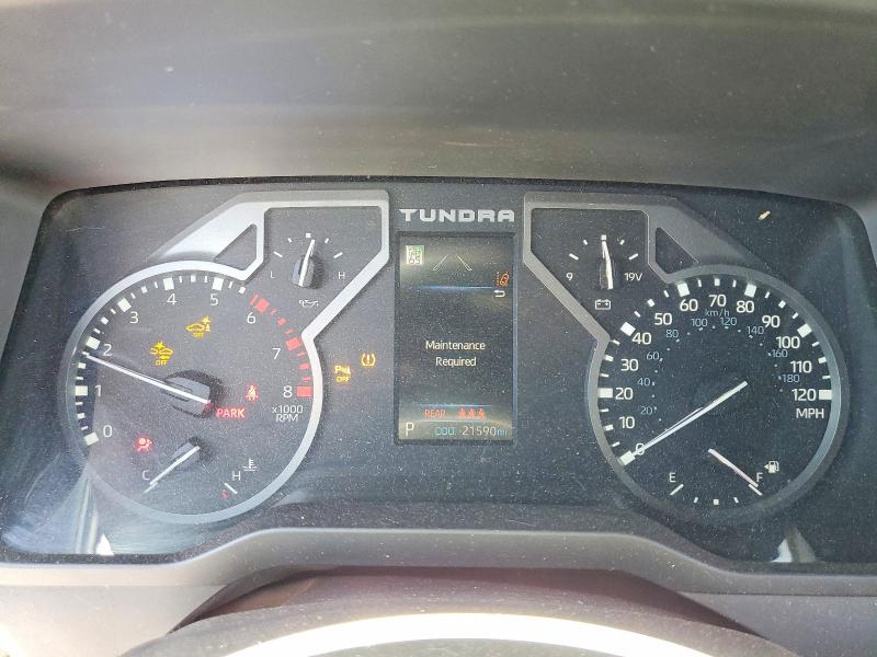 2025 Toyota Tundra VIN 5TFLA5DB5SX279815 COPART salvage auction — FRONT END, Ca - Salvage Certificate, sold $15,500 on 2026-09-25 (photo 9)