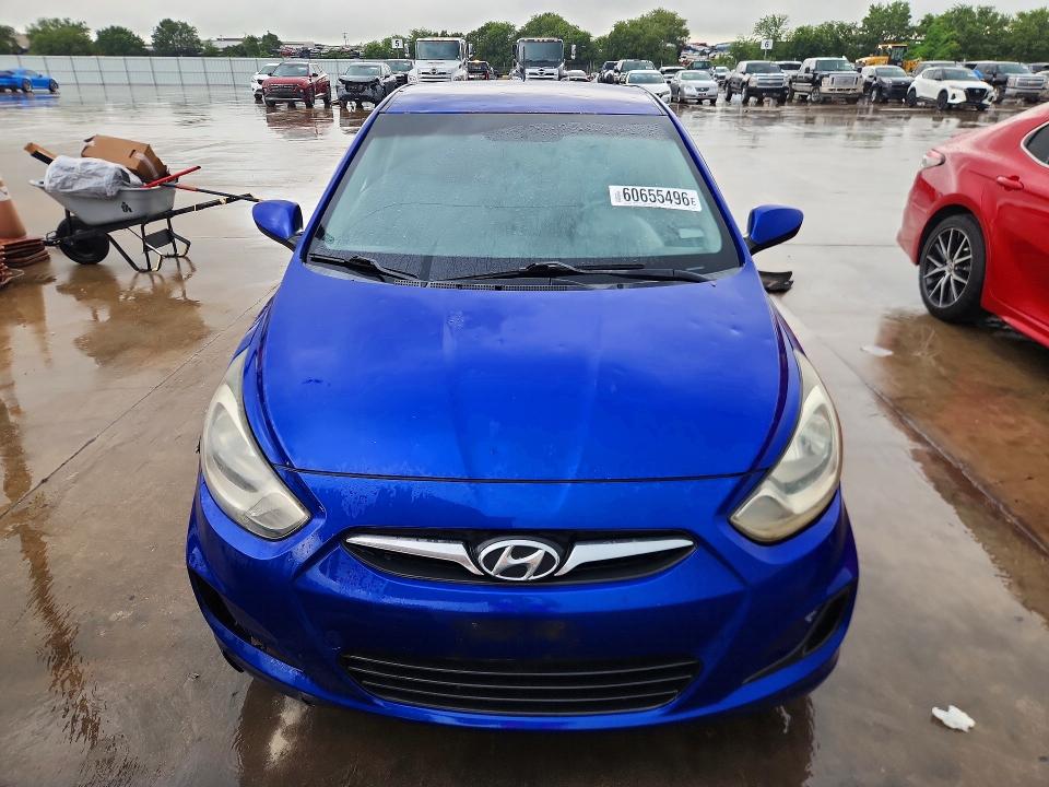 2013 Hyundai Accent VIN KMHCT5AE1DU108200 COPART salvage auction — REAR END, TX - SALVAGE VEHICLE TITLE (P), sold $525 on 2026-07-16 (photo 5)