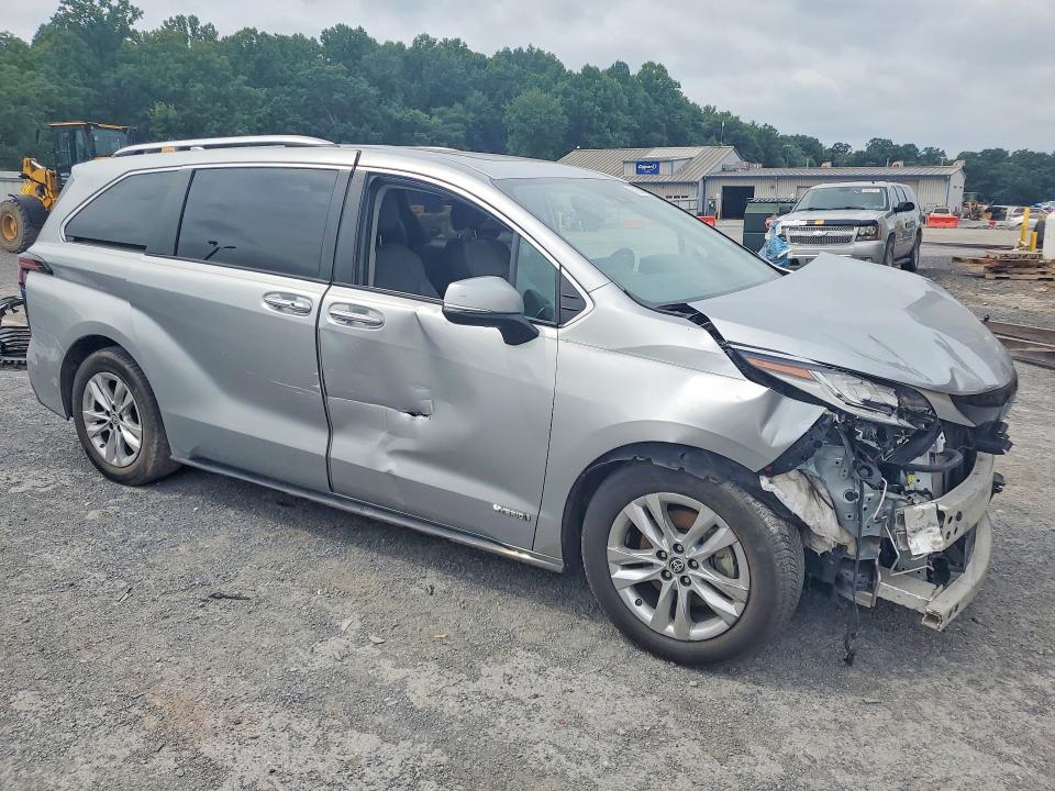 2021 Toyota Sienna VIN 5TDZSKFC9MS005148 COPART salvage auction — FRONT END, Pa - Certificate Of Salvage, sold $375 on 2026-07-23 (photo 4)