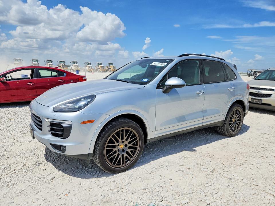 2018 Porsche Cayenne VIN WP1AA2A25JKA01520 COPART salvage auction — UNDERCARRIAGE, TX - SALVAGE VEHICLE TITLE (P), sold $9,300 on 2026-07-16 (photo 1)